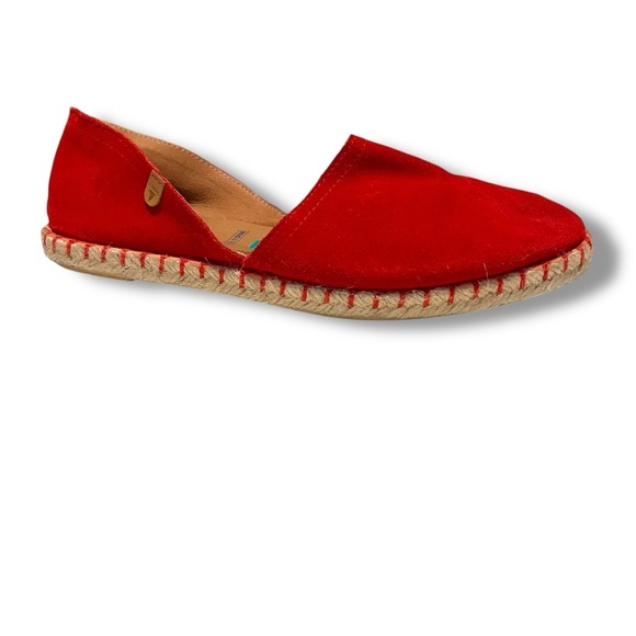 Verbenas Women’s Carmen Red Leather Suede Espadrilles Flats Shoes 39 8 M - Picture 1 of 7